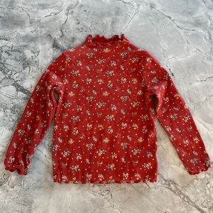 Toddler girl top, floral, 3T